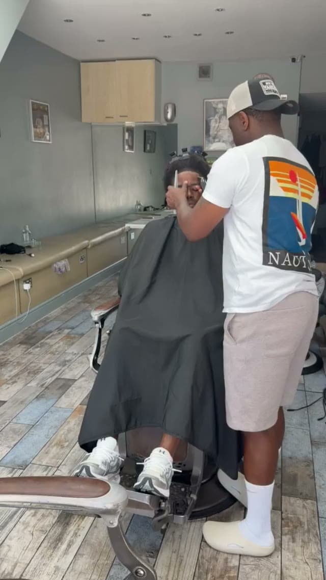 Close detail work on a fresh cut at Fresh Cutz Barbers